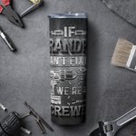 Personalized If Grandpa Can't Fix It We're All Screwed 20 oz Tumbler Father's Day Gift Grandpa Father