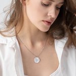 Personalized Birth Flowers Necklace with 1-4 Engraved Names Anniversary Mother's Day Gift for Her