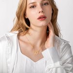 Collier Pendentif Personnalisé en Forme Coeur Cheval Chat Chien Cadeau pour Amoureux des Animaux