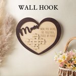 Personalised Puzzle Heart Decoration Wall Sign Gift for Mom