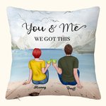 Personalised Couple Dating You and Me Drinks Throw Pillow Cover Couple Gifts Bedroom Decor