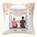 Personalized Throw Pillow Cushion Cover Lovers Couple Flower The Swing Love You Forever And Always Couple Gifts Home Decoration