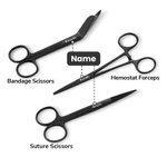 Personalized Medical Grade Stainless Steel Bandage Scissor Hemostat Suture Scissor Set Graduation Gift for Nurse Medical Staff Veterinarian RN