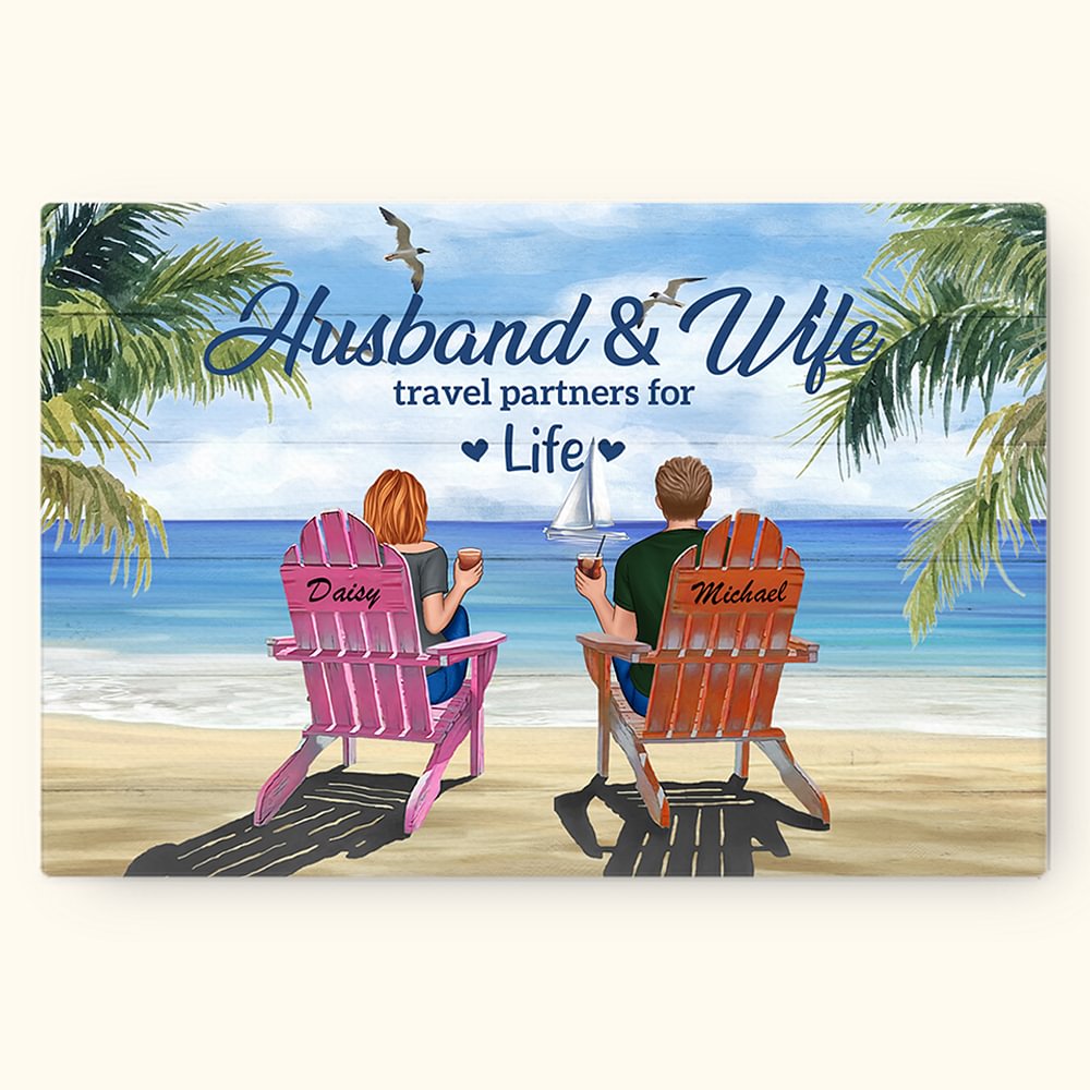 Couple personnalisé station balnéaire vacances vous et moi nous avons cette affiche sans cadre peinture anniversaire décoration de la maison