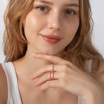 Gepersonaliseerde Marquise Geboortesteen Band Afwisselend Marquise Ronde Edelsteen Ring Verjaardagscadeau Ringen voor vrouwen