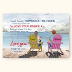 Personalized I Love You Forever First Love Couple on Chairs Poster Frameless Painting Anniversary Gift Home Decoration
