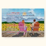 Henkilökohtainen pari auringonkukka loma rakastan sinua ikuisesti juliste kehyksetön maalaus seinä sisustus vuosipäivä joululahja