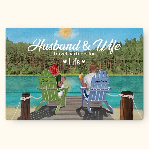 Personalized Couple Holiday Sea Summer You and Me Poster Frameless Painting Birthday Decorative Painting