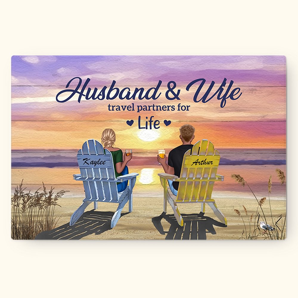 Couple personnalisé plage vacances vacances vous et moi affiche peinture sans cadre saint valentin peinture décorative