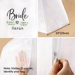 Personalisierte Olivenzweig Hochzeitskleid Kleid Tasche mit Namen für Braut Brautjungfer Brautdusche Verlobung Hochzeit Party Atmungsaktiv 70