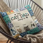 Henkilökohtainen kissa isä tai kissa äiti Syö pelata rakkaus kissa rakastaja heittää tyynyn kansi lahja isä äiti sohva sisustus