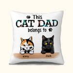 Gepersonaliseerd Deze Kat Hoort Bij Werpkussenhoes Cadeau voor Kattenliefhebbers Vaderdagcadeau