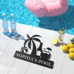 Personalized Beach Theme Metal Sign Wall Art Decoration for Indoor and Outdoor