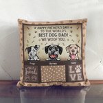 Personalizado Feliz Día del Padre Perro Papá Al Mundo Te Guau Funda Almohada Arrojadiza Regalos para Él para Amante de las Mascotas Amante de los Perr