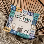 Henkilökohtainen kissa isä tai kissa äiti Syö pelata rakkaus kissa rakastaja heittää tyynyn kansi lahja isä äiti sohva sisustus