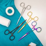 Personalized Medical Grade Stainless Steel Bandage Scissor Hemostat Suture Scissor Set Graduation Gift for Nurse Medical Staff Veterinarian RN