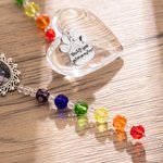 Personalisierte Sie links Paw Print auf mein Herz Herz und Paw Print Sun Catcher Rainbow Bridge Pet Loss Geschenk