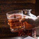 Personalised Engraved Elvish Inscription Whisky Rocks Glasses for Father Boyfriend Wedding Housewarming Gift