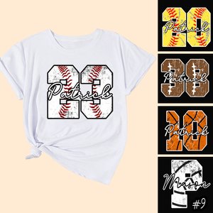 Maglietta personalizzata Baseball Basket Calcio Pallavolo Softball con numero e nome Regalo per chi ama lo sport