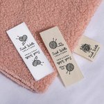Personalized 100% Cotton Sewing Labels Tags with Name and Text for Clothing Handmade Item Set of 50 Gift for Knitting DIY Craft Lovers