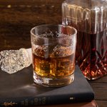 Personalised Engraved Elvish Inscription Whisky Rocks Glasses for Father Boyfriend Wedding Housewarming Gift