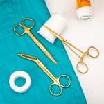 Personalized Medical Grade Stainless Steel Bandage Scissor Hemostat Suture Scissor Set Graduation Gift for Nurse Medical Staff Veterinarian RN