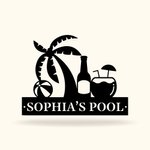 Personalized Beach Theme Metal Sign Wall Art Decoration for Indoor and Outdoor