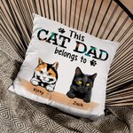 Gepersonaliseerd Deze Kat Hoort Bij Werpkussenhoes Cadeau voor Kattenliefhebbers Vaderdagcadeau