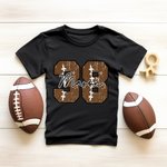 T-Shirt Personnalisé avec Numéro Initiale Nom Cadeau Fête des Pères Anniversaire pour Homme Amateur de Sport avec Ballon