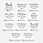 Personalisierte Olivenzweig Hochzeitskleid Kleid Tasche mit Namen für Braut Brautjungfer Brautdusche Verlobung Hochzeit Party Atmungsaktiv 70