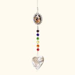 Personalisierte Sie links Paw Print auf mein Herz Herz und Paw Print Sun Catcher Rainbow Bridge Pet Loss Geschenk