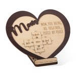 Personalised Puzzle Heart Decoration Wall Sign Gift for Mom