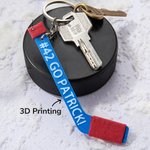 Llavero personalizado con impresión en 3D del palo del entrenador de hockey para los amantes del hockey