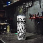 Gobelet à Motif Outil Mécanique de Réparation Personnalisé avec Nom I'm a Mechanic Cadeau Fête des Pères pour Homme Mari Papa