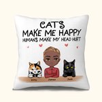 Henkilökohtainen Kissat tekevät minut onnelliseksi Ihminen tekee pääni kipeäksi heittää tyynynpäällinen olohuoneeseen Isänpäivä Syntymäpäivästä