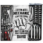 Gobelet à Motif Outil Mécanique de Réparation Personnalisé avec Nom I'm a Mechanic Cadeau Fête des Pères pour Homme Mari Papa
