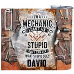 Gobelet à Motif Outil Mécanique de Réparation Personnalisé avec Nom I'm a Mechanic Cadeau Fête des Pères pour Homme Mari Papa