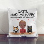 Henkilökohtainen Kissat tekevät minut onnelliseksi Ihminen tekee pääni kipeäksi heittää tyynynpäällinen olohuoneeseen Isänpäivä Syntymäpäivästä