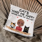 Henkilökohtainen Kissat tekevät minut onnelliseksi Ihminen tekee pääni kipeäksi heittää tyynynpäällinen olohuoneeseen Isänpäivä Syntymäpäivästä