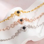 Pulsera Personalizada Corazón Foto Proyección Regalo para Ella Regalo de Aniversario