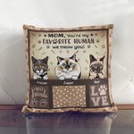 Personalisierte Katze Pfote Doodle bester Freund werfen Kissen Abdeckung Geburtstage Schlafzimmer Dekor Vatertag Muttertag