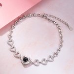 Pulsera Personalizada Corazón Foto Proyección Regalo para Ella Regalo de Aniversario