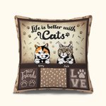 Taie d'oreiller personnalisée pour la décoration d'intérieur des amoureux des chats