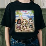 Personalized I Love You To The Beach And Back Girls Trip Beach Holiday Theme T-shirt Gift for Bestie Best Friend Birthday Gift