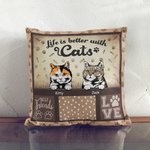Taie d'oreiller personnalisée pour la décoration d'intérieur des amoureux des chats