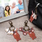 Portachiavi personalizzato Basswood Farm Highland Cow con 1-20 nomi incisi Compleanno Festa della Mamma Regalo di Natale per amici di famiglia