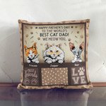 Henkilökohtainen Hyvää isänpäivää maailman parhaalle kissan isälle heittää tyynynpäällinen isänpäivän kissan isälle kodin sisustukseen