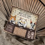 Henkilökohtainen Hyvää isänpäivää maailman parhaalle kissan isälle heittää tyynynpäällinen isänpäivän kissan isälle kodin sisustukseen