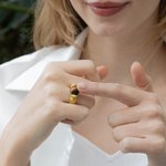 Personlig naturlig helande kristall Jade pärla Födelsesten Massage Yoga Meditation Avkoppling Ring