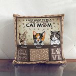 Gepersonaliseerd I Just Want To Be A Stay At Home Cat Mam Kat Pap Werpkussenhoes Verjaardagscadeau
